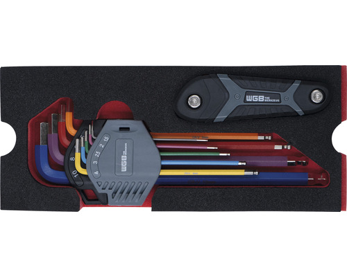 Inbussleutelset met houder en klaphouder