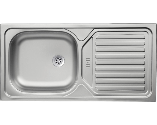 Spoelbak van roestvrij staal met afdruiprek