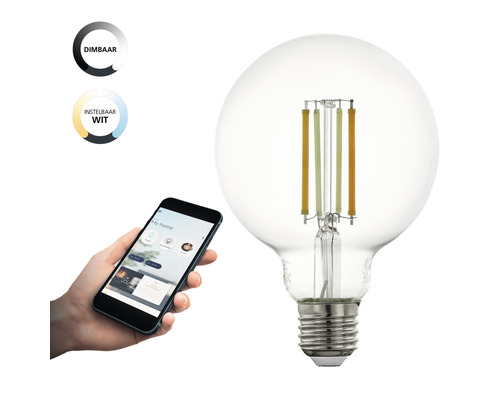 Slimme dimbare ledlamp met instelbare lichtkleur, bedienbaar via smartphone