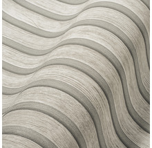 Behang met golfpatroon in houtlook