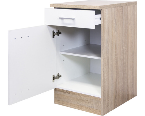 Nachtkastje met lade, deur en planken