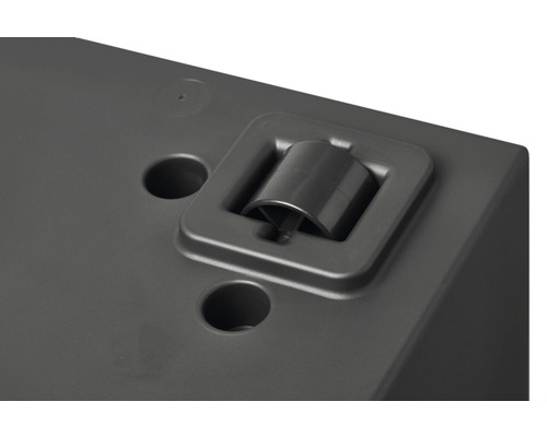 Detailweergave van een zwarte rolhouder