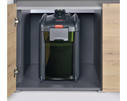 Aquarium extern filter in de onderkast