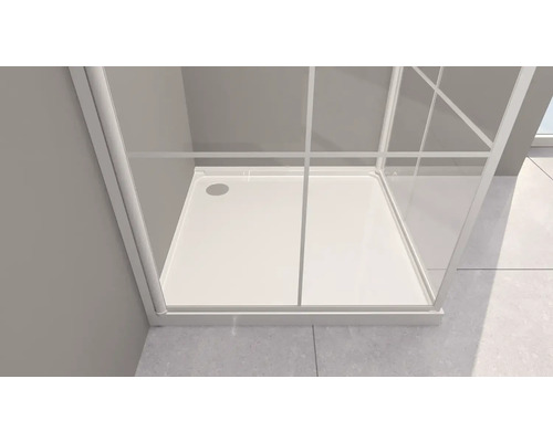 Vierkante douche met douchebak