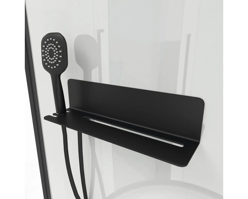 Douchegarnituur met opbergruimte in de doucheruimte