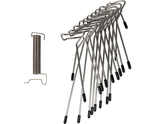 Bevestigingsclips en veer voor tuinbewateringssystemen