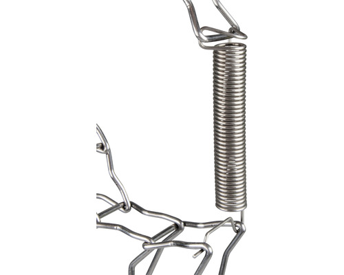 Close-up van een draadval met veer