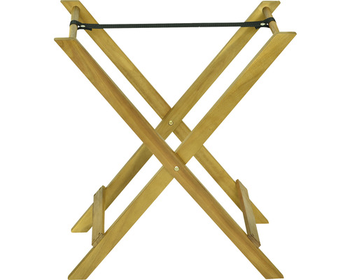 Opvouwbare houten bagagestandaard met riem