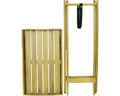 Houten dienblad met draagframe voor transport