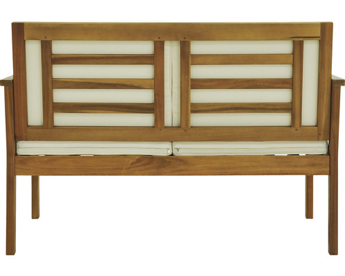 Houten tuinbank met zitkussen en rugleuning