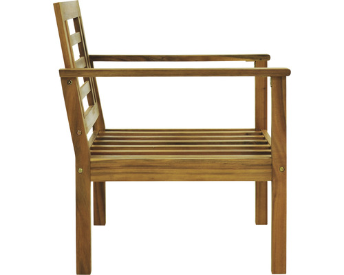 Houten tuinstoel zijaanzicht