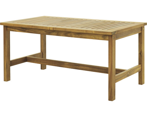 Rechthoekige tuintafel van hout met lattenbodem
