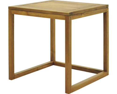 Vierkante houten bijzettafel voor de tuin