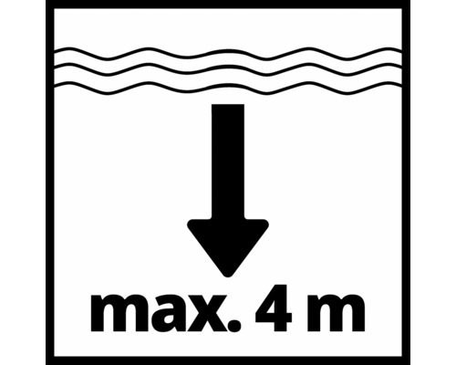 Maximale dompeldiepte van 4 meter