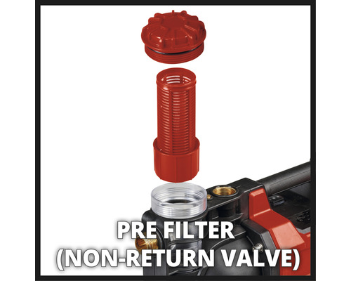 Voorfilter met terugslagklep voor tuin pompen