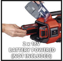 Accu-aangedreven apparaat met twee 18-volt accu''s, die niet inbegrepen zijn
