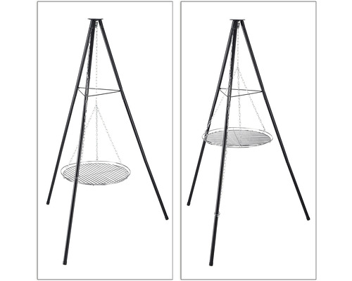 Draaibare barbecue met driepoot en grillrooster