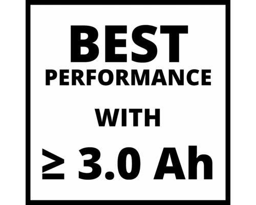 Beste prestaties met groter dan of gelijk aan 3.0 ampère-uur