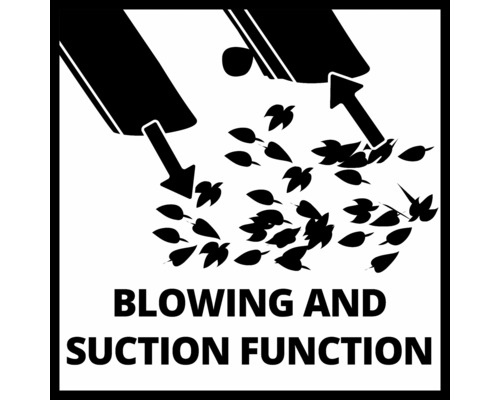 Symbool blaas- en zuigfunctie