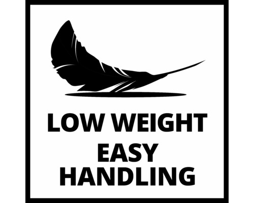 Symbool voor laag gewicht en gemakkelijke bediening