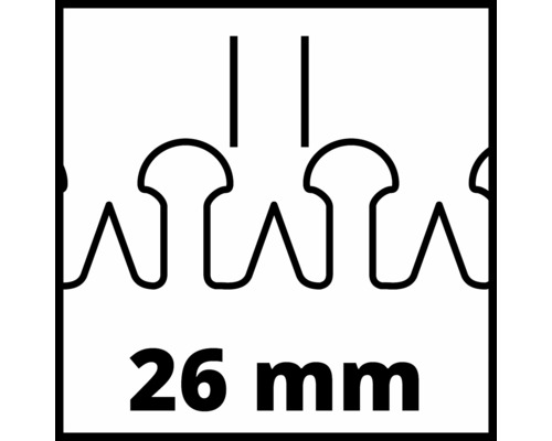 Symbool voor 26 millimeter snijbreedte