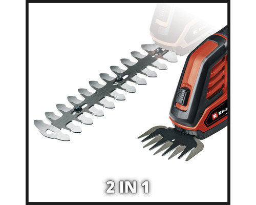Einhell 2-in-1 accu gras- en struikschaar met verwisselbare messen