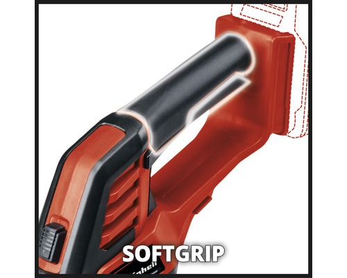 Detailopname van een snoeizaag op accu met zachte handgreep