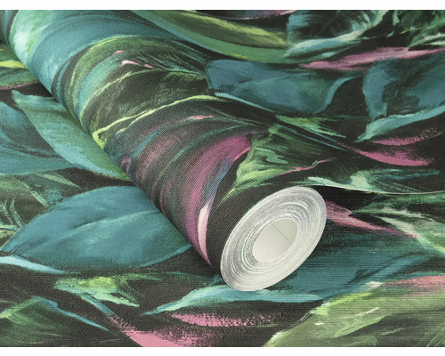 Behangrol met bladerenmotief