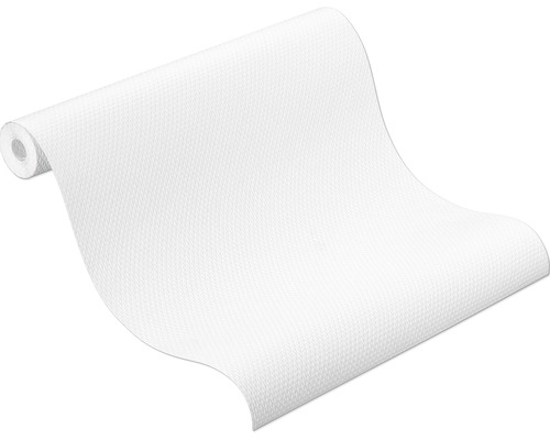 Rol wit vliesbehang met fijne structuur