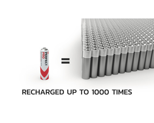 Perfect Pro batterij, tot 1000 keer oplaadbaar