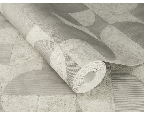 Rol behang met geometrisch patroon van cirkels, driehoeken en rechthoeken