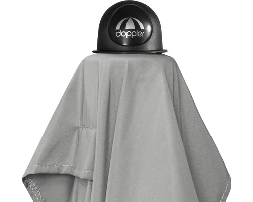 Doppler-logo op gesloten paraplu