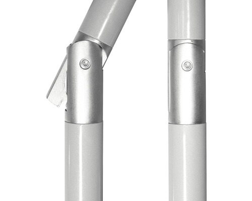 Detailweergave van een parasolstang met scharnier