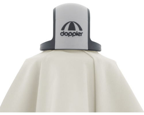 Doppler logo op een paraplu