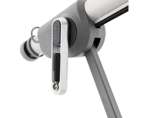 Detailopname van een Doppler parasol met slinger mechanisme.