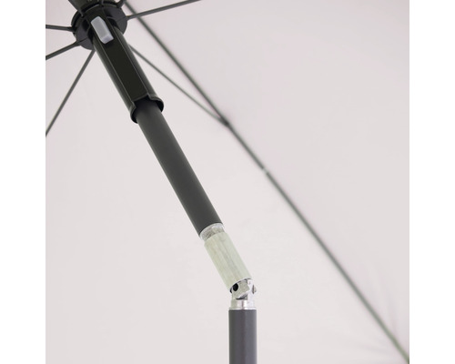 Detailopname van een parasol met frame en parasoldak