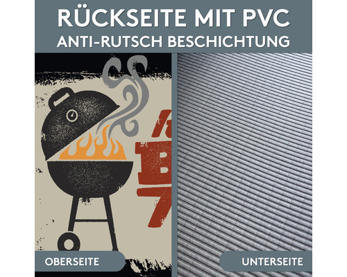 LILENO HOME Barbecuemat It's BBQ Time zwart 75x120 cm kopen