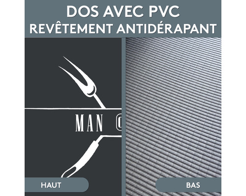Achterkant met PVC en antislip coating