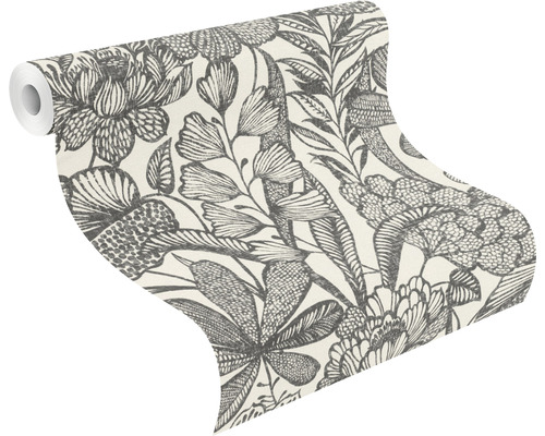 Behangrol met bloemmotief