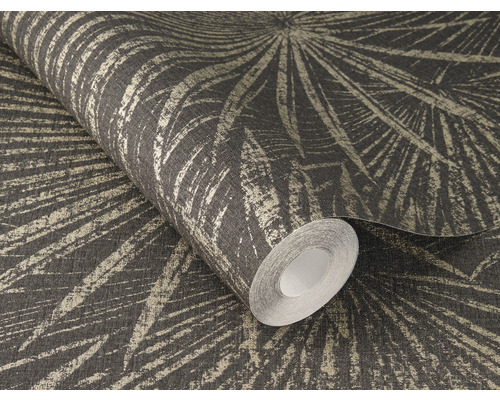 Rol behang met abstract bladmotief