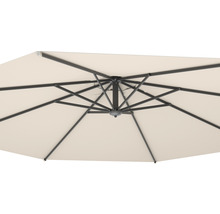 SOLUNA Zweefparasol Lyon ecru Ø 300 cm, hoogte 257 cm
