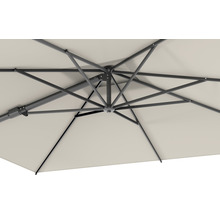 SOLUNA Zweefparasol Orléans ecru 300x300 cm, hoogte 251 cm-thumb-3