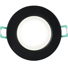 Inbouwspot met ronde, zwarte fitting