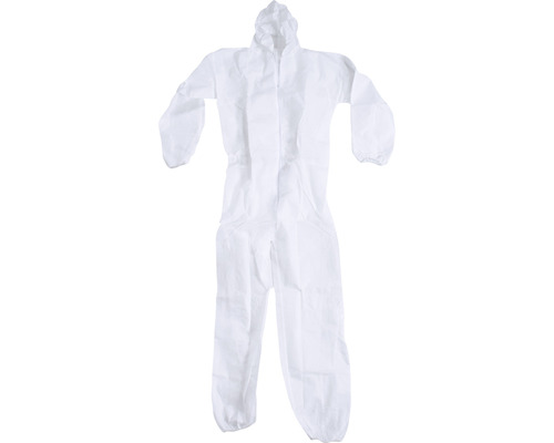 Witte beschermende overall met kap.