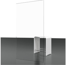 Acrylglas beschermwand met witte kruk