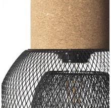 BRILLIANT Hanglamp Flaka kurk/metaal zwart
