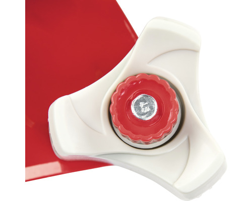 Detail van een schroef met vleugelgreep