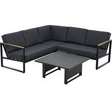 Hoekloungegroep met tafel voor buiten