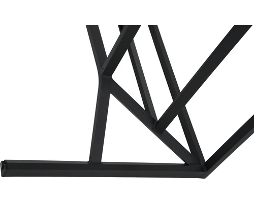 Detailaanzicht van een metalen tafelonderstel