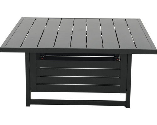 Vierkante tuintafel van aluminium met lattenbodem